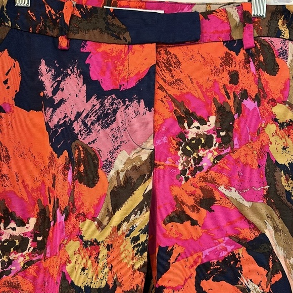 Women’s Trina Turk Floral Rayon Blend Ankle Pants Size 10 - Picture 4 of 10